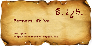 Bernert Éva névjegykártya